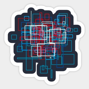 Abstract Cube Pattern - Futurism Sticker